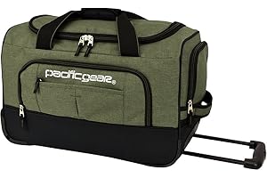 Small Rolling Duffle Bag for Travel, Sports, and Hockey