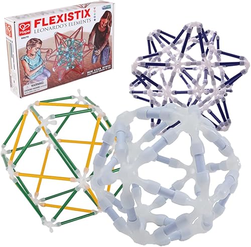Hape Flexistix Leonardo Elements - Juguete de construcción, juguetes STEM, juego de juguetes de construcción, juego de juguetes educativos