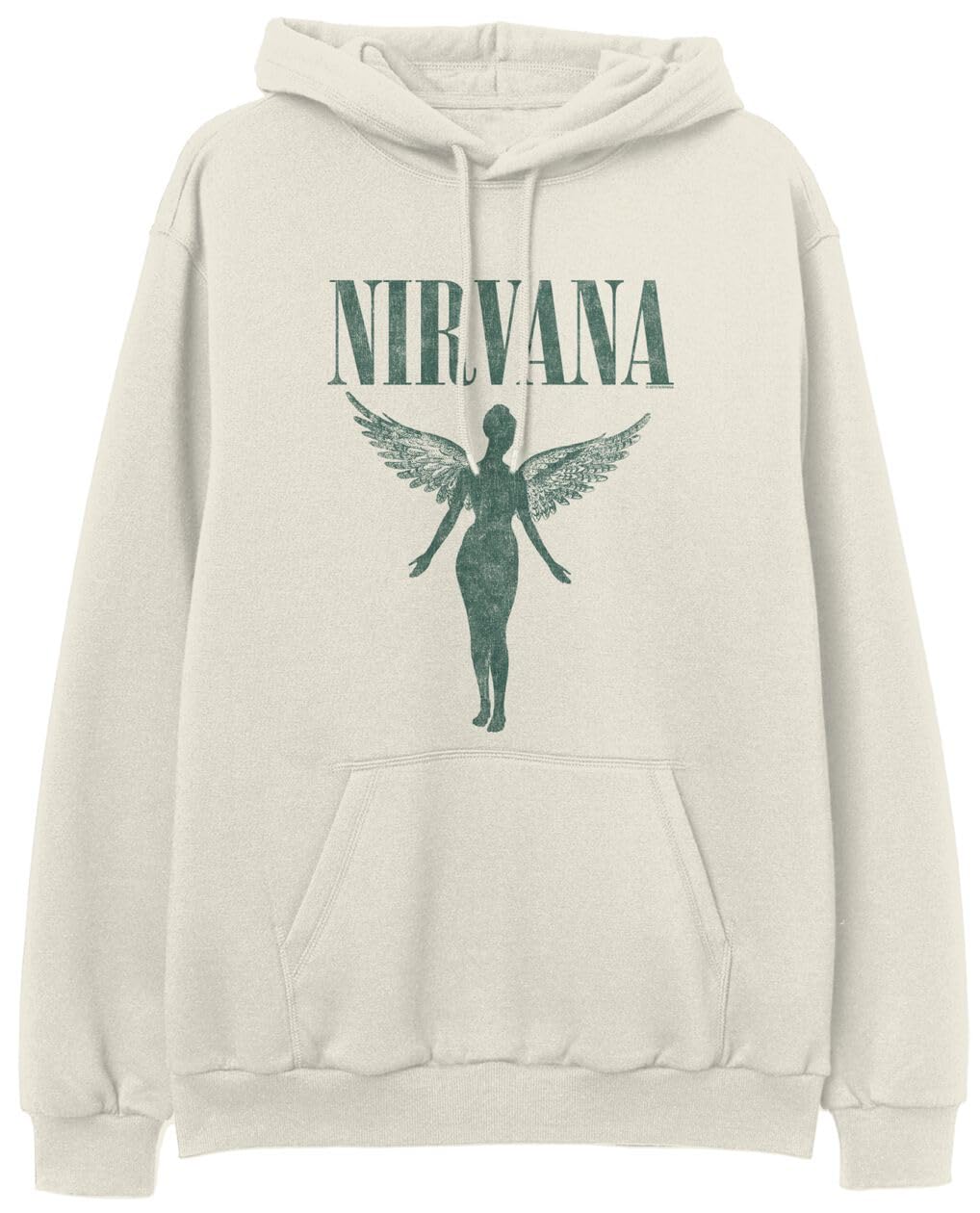 Nirvana Angel Hombre Sudadera con Capucha Beige 80% algodón, 20% poliéster Regular