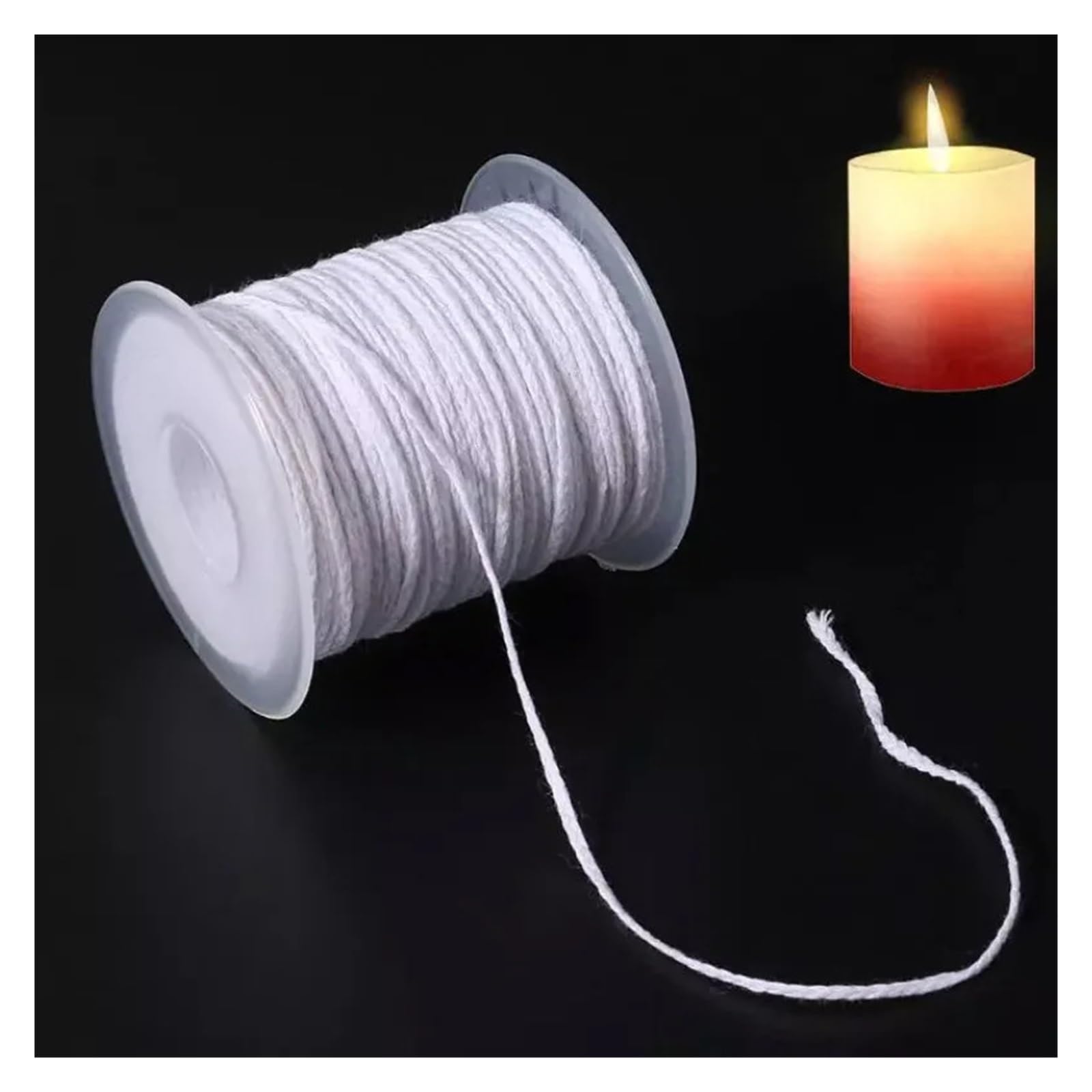 Kerzendocht DIY-Wachskern, 61 M Lang, Baumwolle, Gewebt, for Kerzen, Lampendochte, Zubehör, Herstellungsset(500pcs 20cm Wicks)