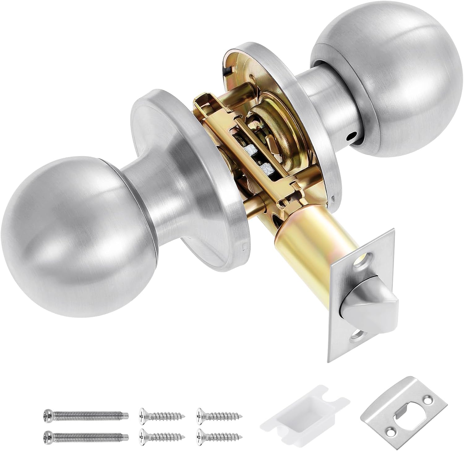 Faankiton Matte Door Handle, Internal Door Knob Set, Passage Door Knob