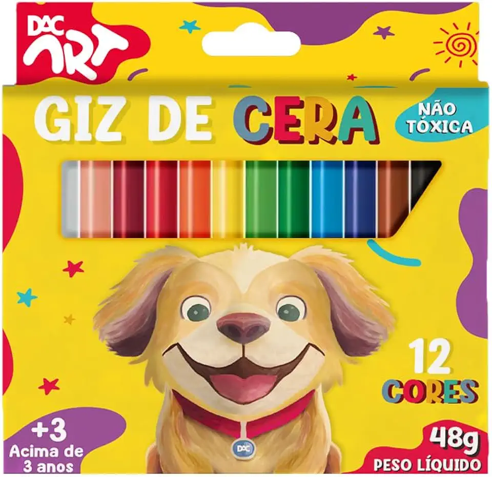 DAC - Giz de Cera com 12 Cores