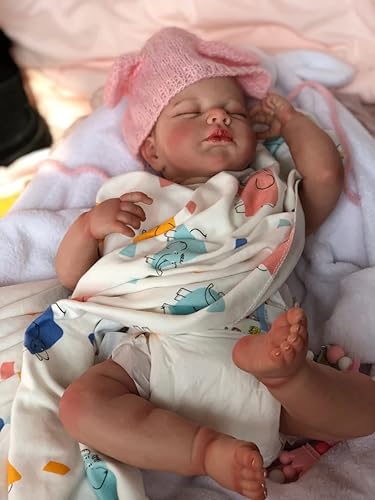 Miniatura 6 de Pinky Reborn Muñecas de bebé recién nacido de 20 pulgadas, muñecas de bebé de la vida real, accesorios de juguete, regalo de cumpleaños para mayores