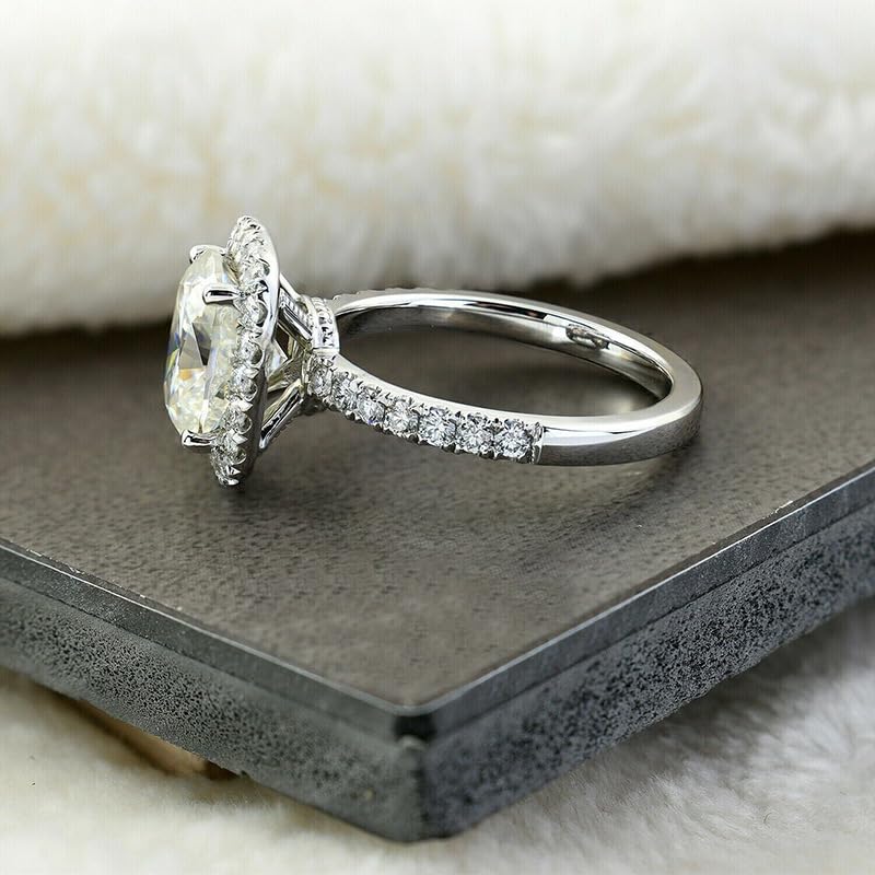 Moissanite Rings Princess Square Diamond Ring Fashion Rectangle Simulation Ring Promise Ring Engagement Ring, S925 Sterling Silver Rings, Classic Wedding Rings for Women, Promise Rings for Her（6）4