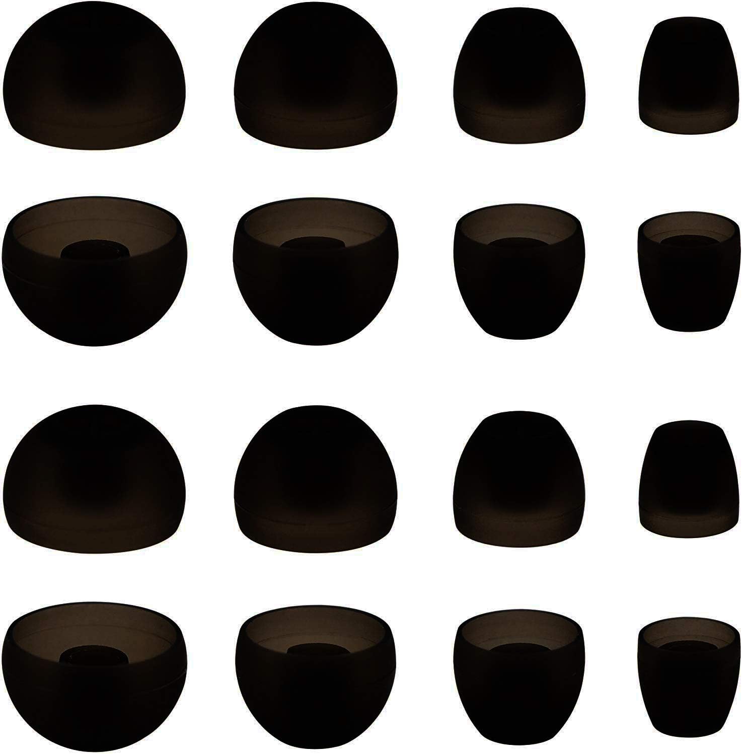 8-Piece Replacement Eartips For Sennheiser Momentum Earphones - XS/S/M/L Sizes, Noise Isolating, Black