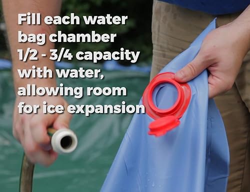 Miniatura 4 de Buffalo Blizzard Bolsas de agua de una sola cámara de 8 pies de largo  Paquete de 6  Material de vinilo resistente de calibre 22  Asegura la