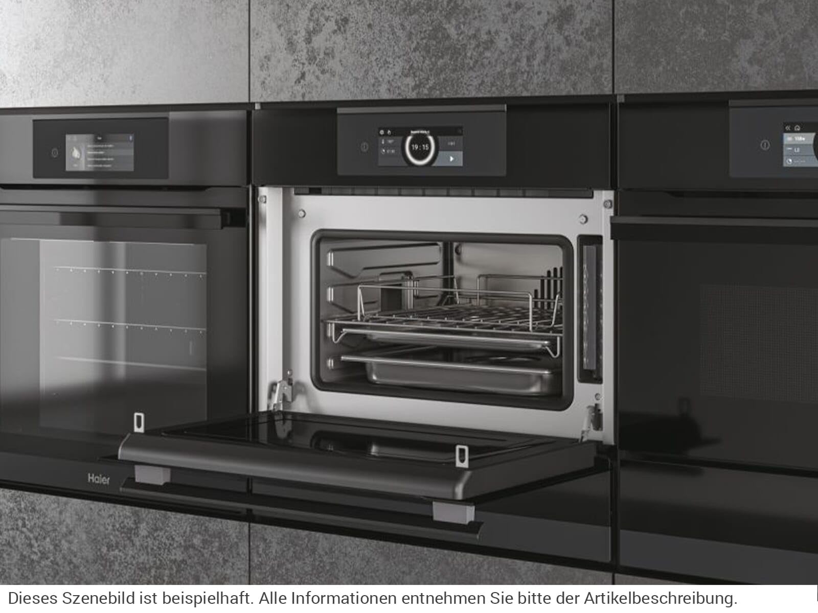 Haier HWO45NM6OXB1 Horno de vapor compacto Negro