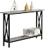 soges Console Table Sofa Table Entry Way Table with Shelves Side Table for Living Room, Hallway, Office Grey DX-125-SW