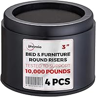 Vista 2 de iPrimio Elevadores de cama cuadrados de 3 pulgadas, resistentes, paquete de 8 elevadores de cama para dormitorios universitarios, sofás, mesas