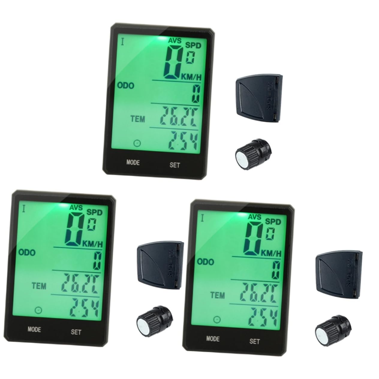 Yardwe Cablata 3 Pz Tachimetro Con Impennata Computer Black Tachimetro Bici Cablato