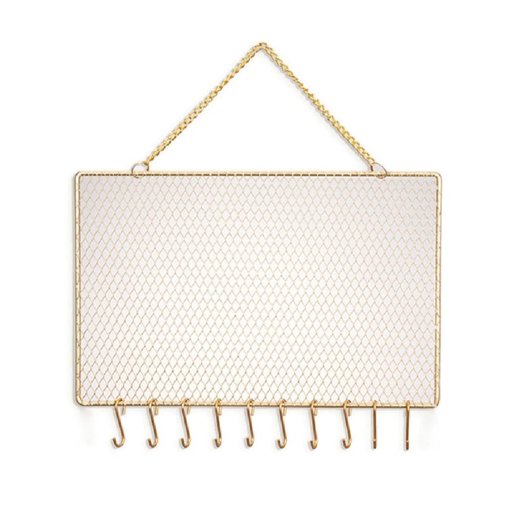 Convenient Earring Wall Holder Rectangle Wall Mounted Hanging Earring Organizer Jewelry With Hooks For Bracelets Watches Multifunctional Earring Wall Holder Hanging Organizer Wall Mounted Storage