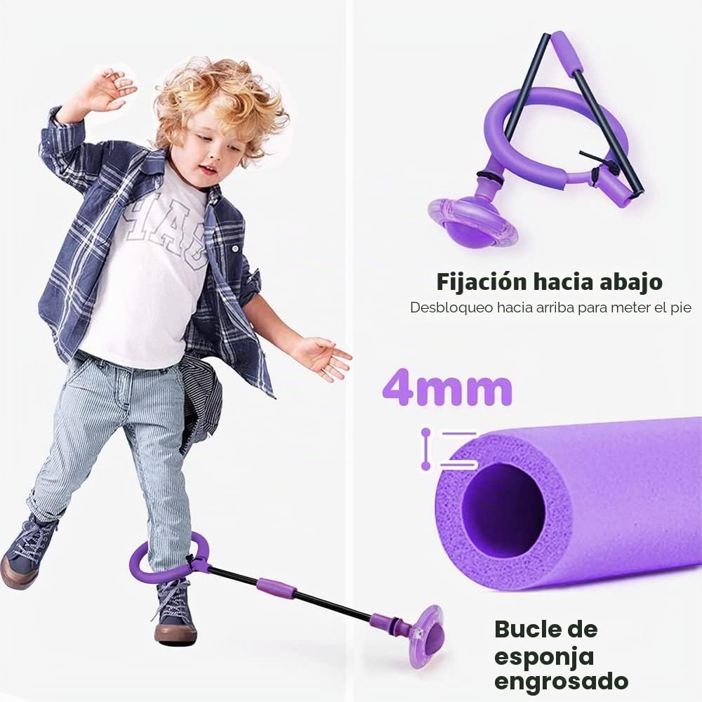 Shine Bola de Salto de Tobillo LED Intermitente - Anillo Plegable Colorido Flash para Niños