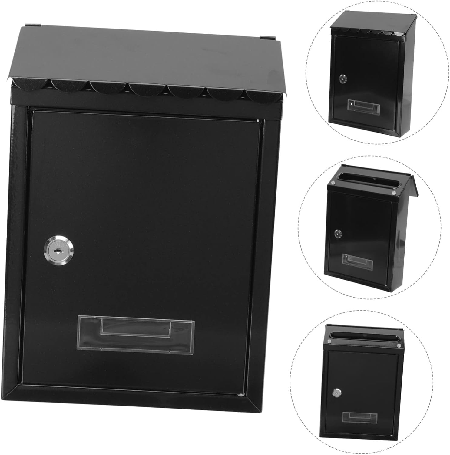 DOITOOL Locking Wall Mount Mailbox Vintage Iron Outdoor Decor Home Mailbox Easy Install