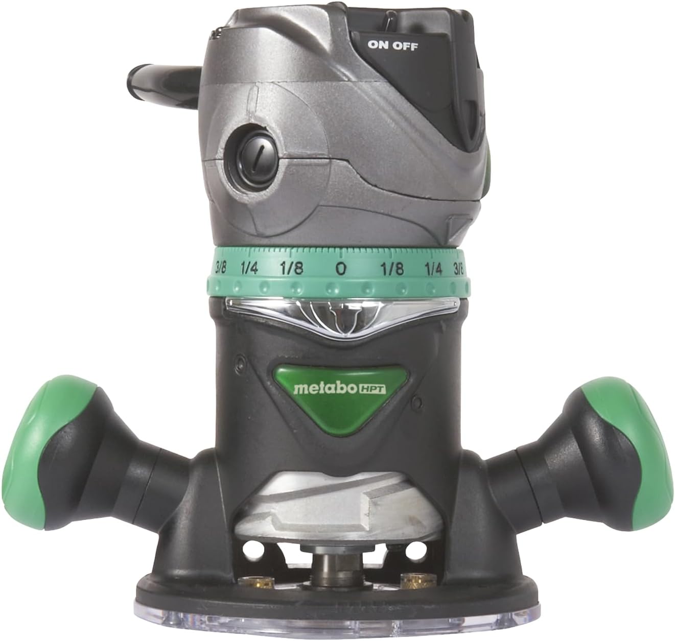 Metabo HPT Fixed Base Router, 2-1/4 Peak HP Variable Speed Router, 11 Amp Motor for Precise Cuts, Electronic Speed Control, 2-Stage Motor Release Clamp, Low Noise Level, Ergonomic Design, M12VC