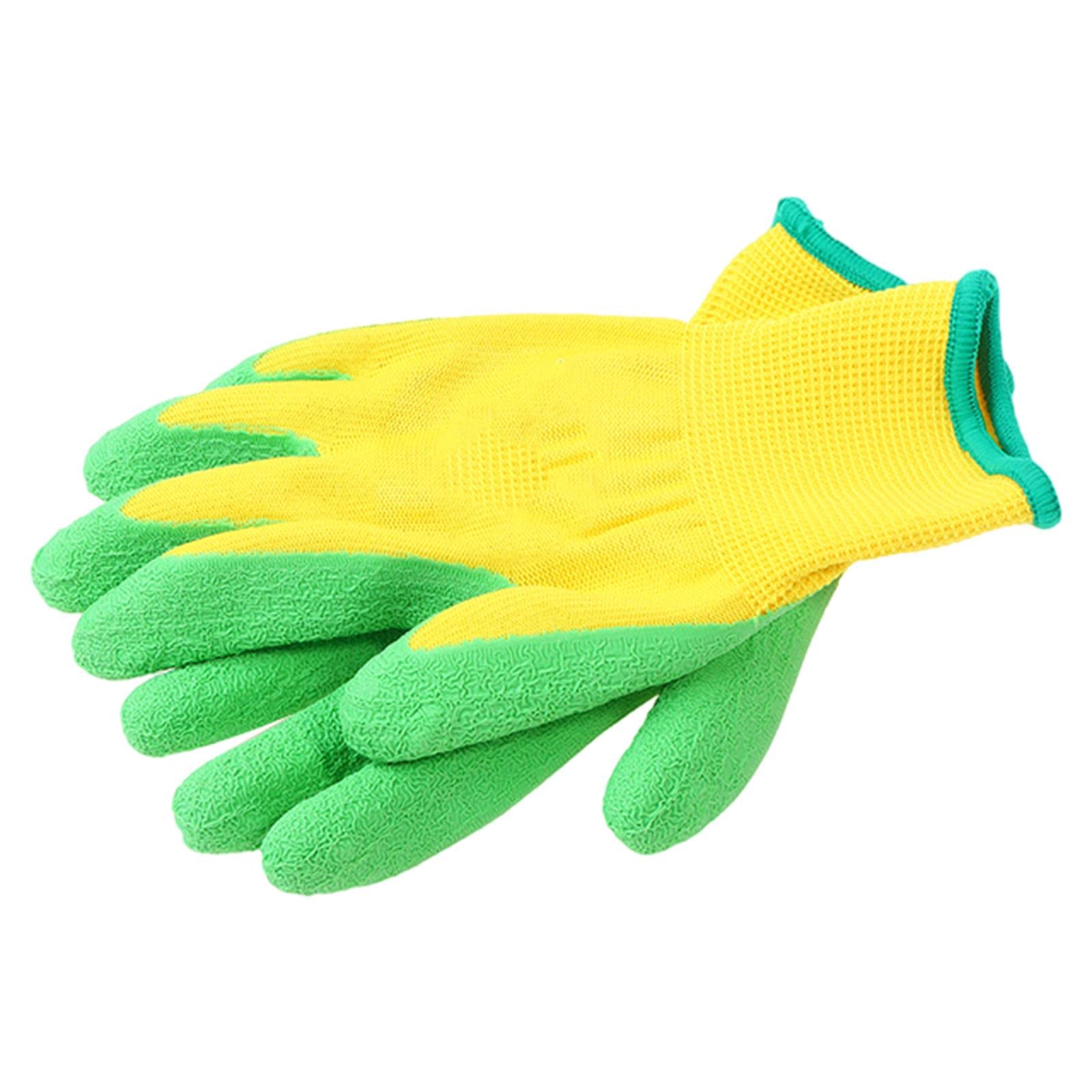 NIVAA Kids Gardening Gloves DIY Painting Gloves Rubber Coated Palm Hand Protection for 2 to 8 Ages B-image-36