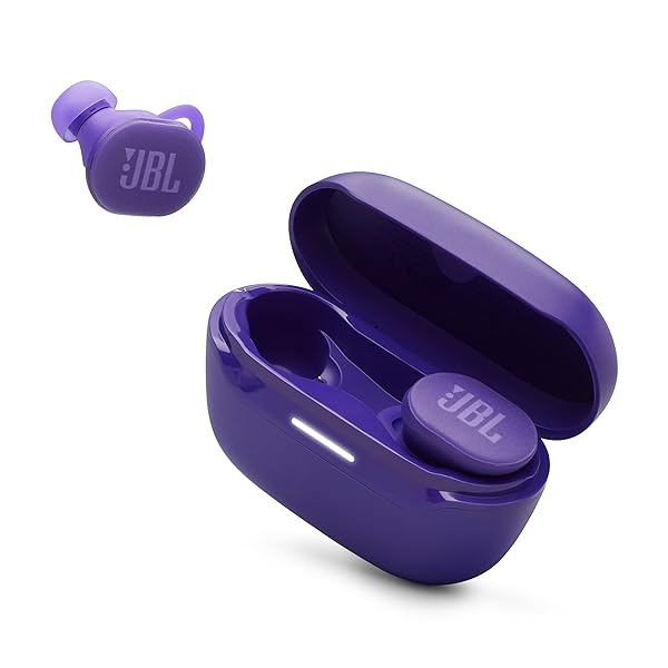 JBL Endurance Race 2 - Waterproof (IP68) Sports True Wireless Earbuds with 4 mics for Crisp, Clear Calls, Pure Bass Sound, 48Hrs of Playback, Plus Speed Charging & Active Noise Cancelling (Purple)