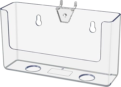 Marketing Holders Soporte para tarjetas postales con capacidad para 6 pulgadas de ancho, paquete de 12 menús, organizador de tres pliegues, tablero