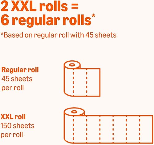 Miniatura 4 de Tienda Basics Toallas de papel de 2 capas, hojas flexibles, 2 rollos, color blanco