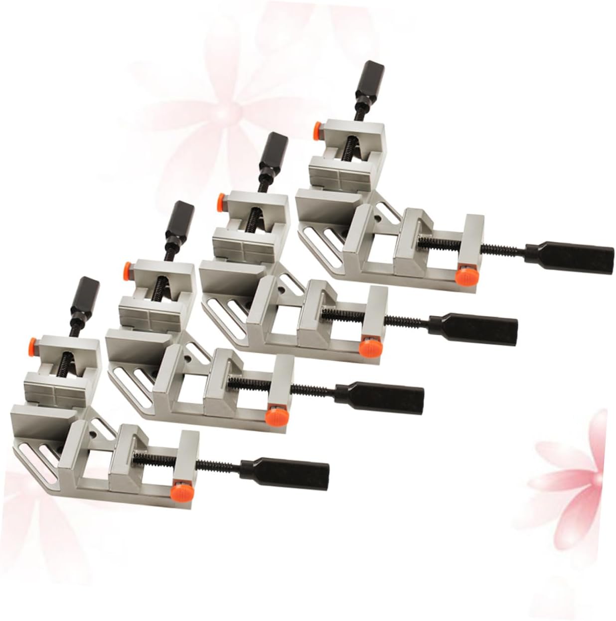 4pcs 90 Degree Aluminum Alloy Photo Framing Clamp Quick Release Double Handle Corner Clamp for Woodworking and Welding Applications
