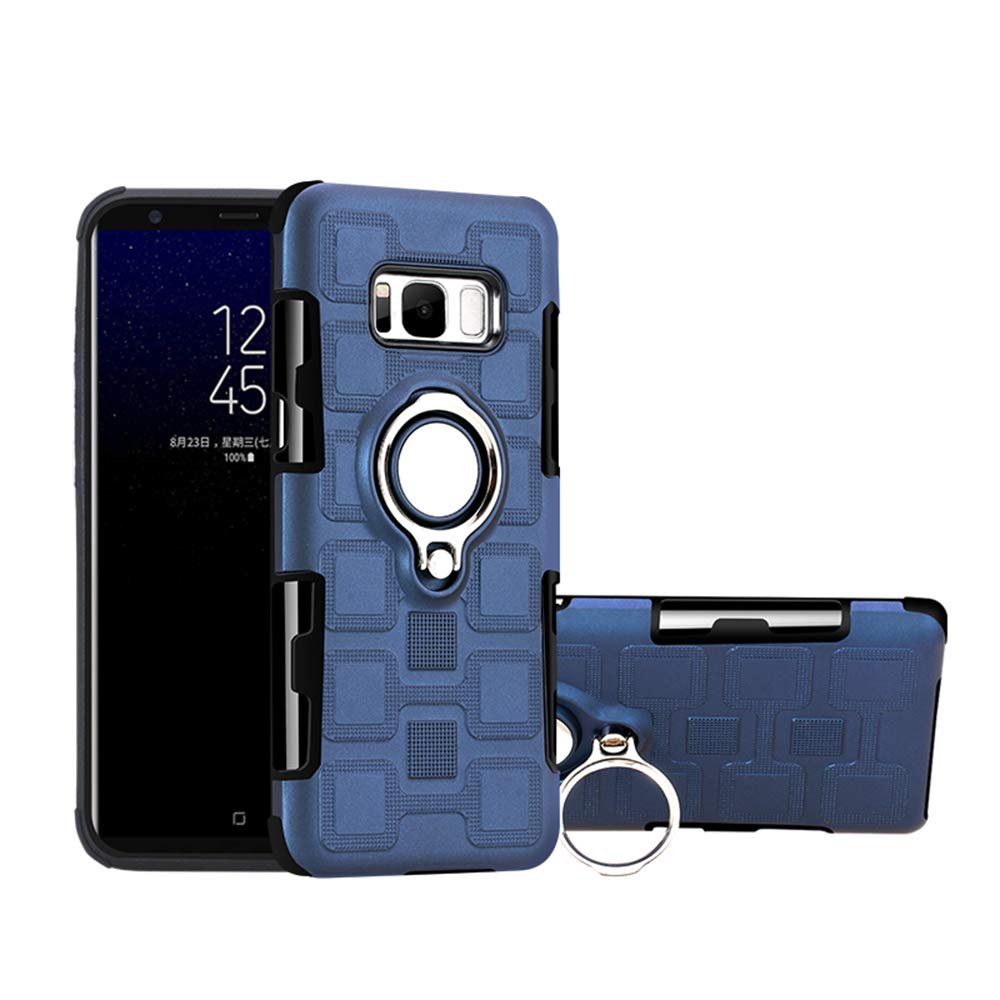 Cover for Galaxy S8 Case, 2 in 1 360 Degree Ring Stand Dual Layer TPU Bumper Shockproof Support Magnetic Car Mount Holder Thin Case for Galaxy S8 (6, Samsung Galaxy S8)