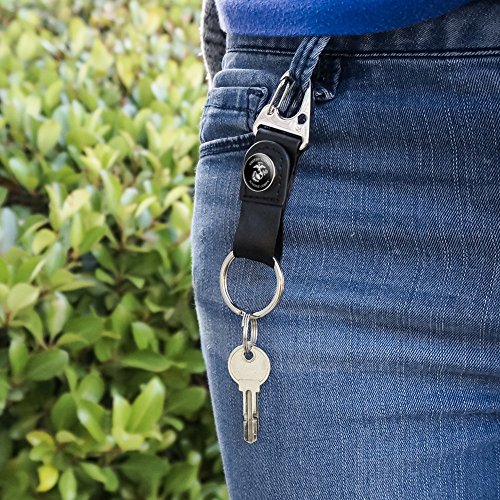 United States Marine Corps Usmc White Black Officially Licensed Keychain With Leather Fabric Belt Clip-On Carabiner #TOP2