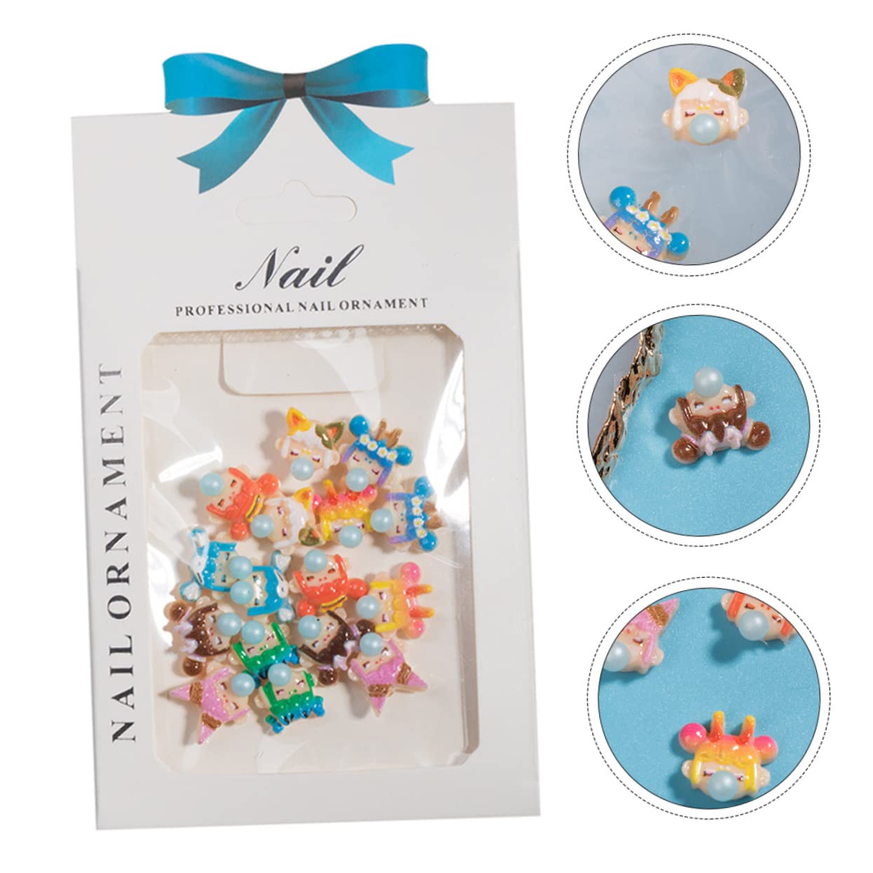 Adorable Cartoon Girl Nail Jewelry Charms DIY Ornament Box