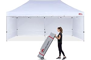 MastERCANOPY 10x20 Pop-Up Canopy Tent with Sidewalls for Ultimate Outdoor Versatility