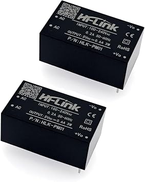 JZK 2 pcs HLK-PM01 AC DC 220V to 5V Step Down Power Supply Module Isolated Power Supply Module
