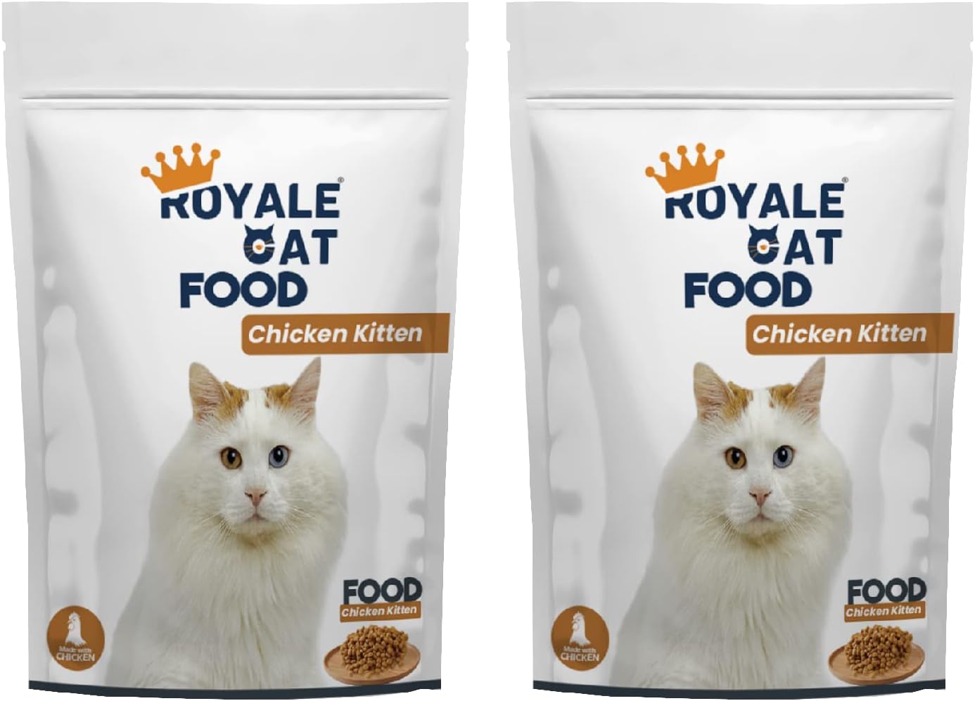 ROYALE CAT Kitten Dry Food Complete Food for Kittens Chicken Flavour 1 Kg (Buy 1 Get 1 Free)