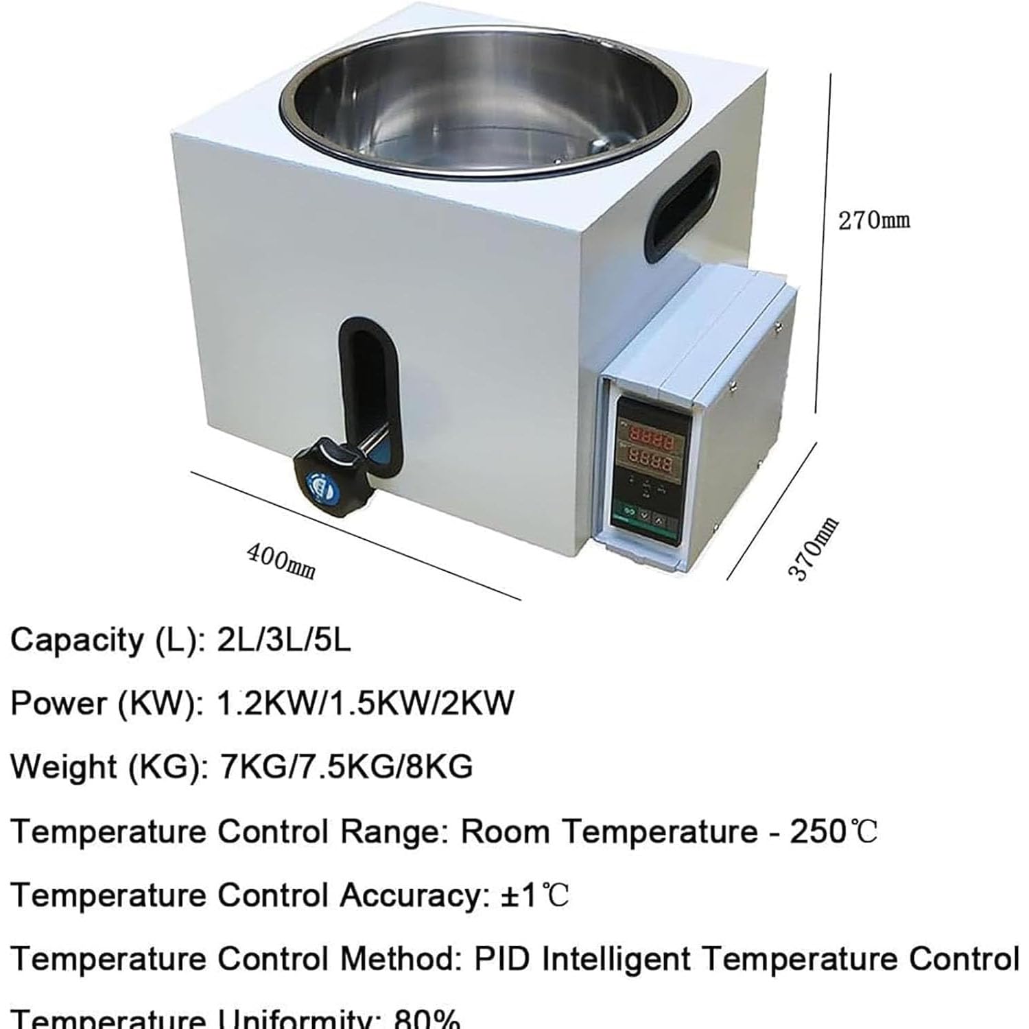 Laboratoryjna kąpiel olejowa i wodna, cyfrowy typ podnośnika z wyświetlaczem LED, regulacja temperatury PID do 250℃ do użytku chemicznego i laboratoryjnego