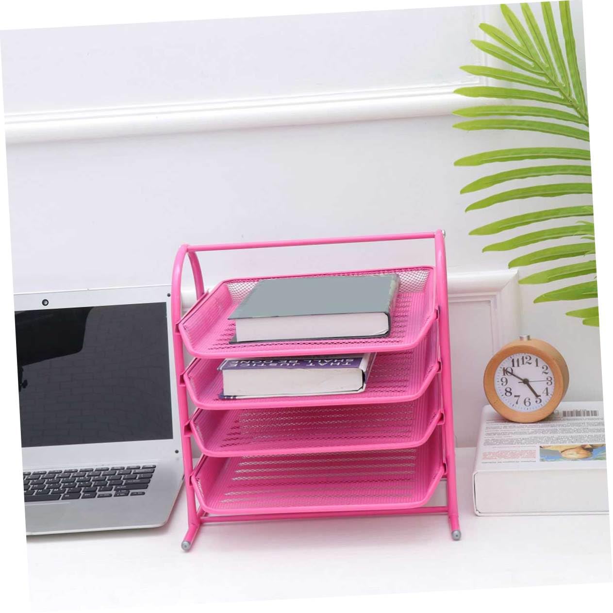 Stojak do przechowywania na biurko – stylowy organizer na dokumenty do domu i szkoły oszczędzający miejsce design trwałe materiały idealne do materiałów biurowych i dokumentów