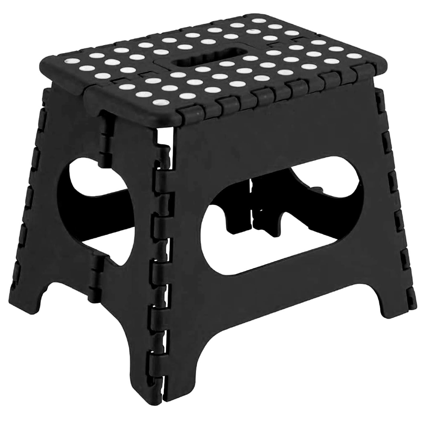 Tradineur - Taburete Plegable pequeño de PVC, 27 cm de Altura, Antideslizante, Multiusos, Color Surtido (Blanco,Negro,Gris)