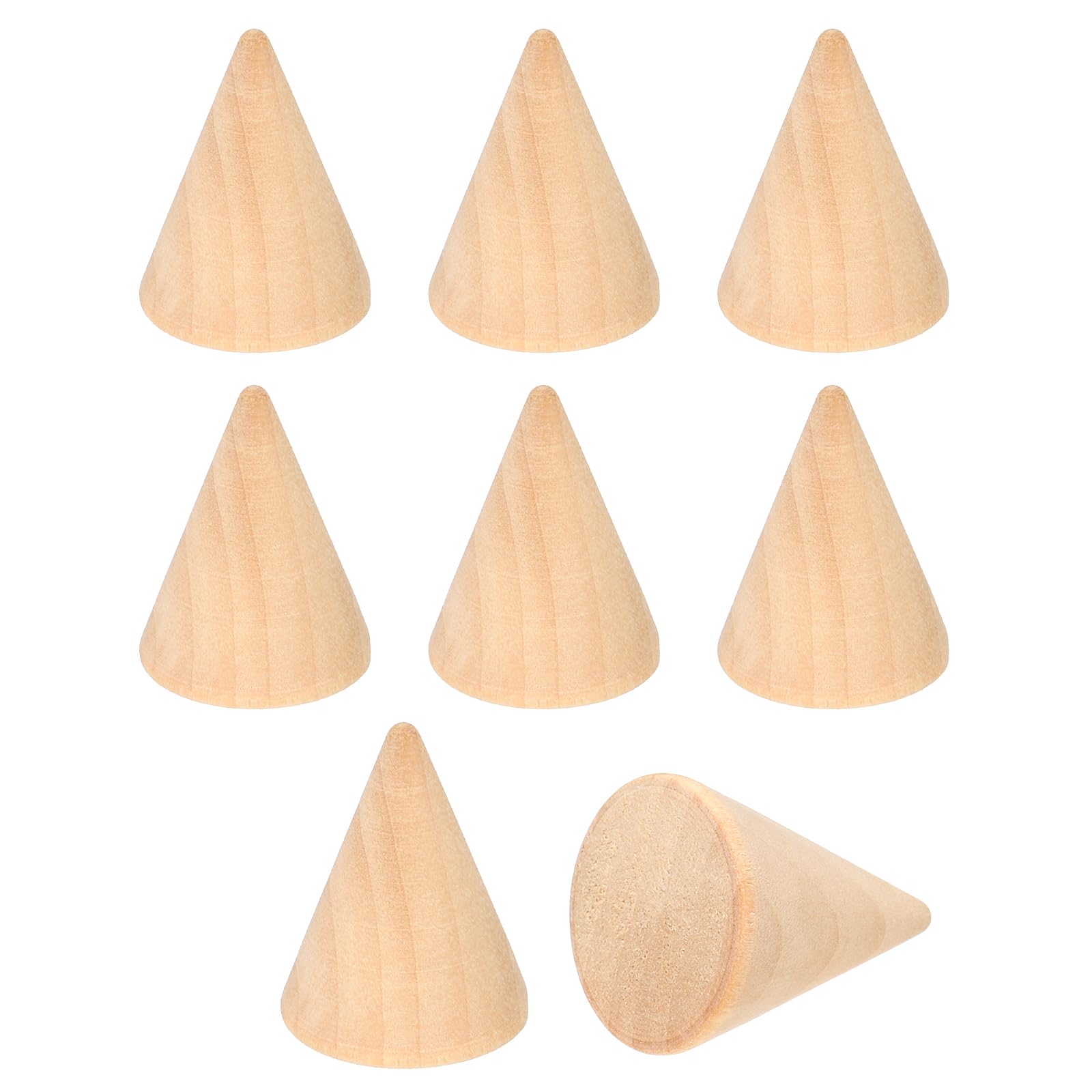 PATIKIL Wood Cone Ring Holder
