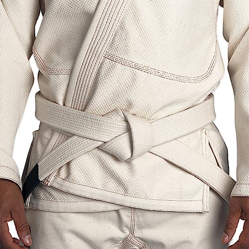 Sanabul Vintage Series Brazilian Jiu Jitsu Bjj Pro Belts, With Sleeve Bar For Ranking Stripes, Ibjjf Competition Approved (A1, Vintage White) #TOP1