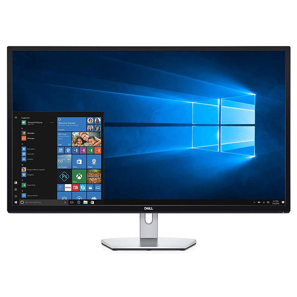 Dell S Series LED-Lit Monitor 32in Black (S3219D), QHD 2560 x 1440, 60Hz, 99% sRGB, 16:9, AMD FreeSync, 2 x 5W Speakers, 2 x HDMI 1.4, DP 1.2, USB 3.0 (Renewed)