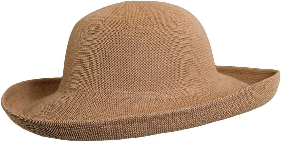 Women's Knitted Poly Straw Big Brim Hat