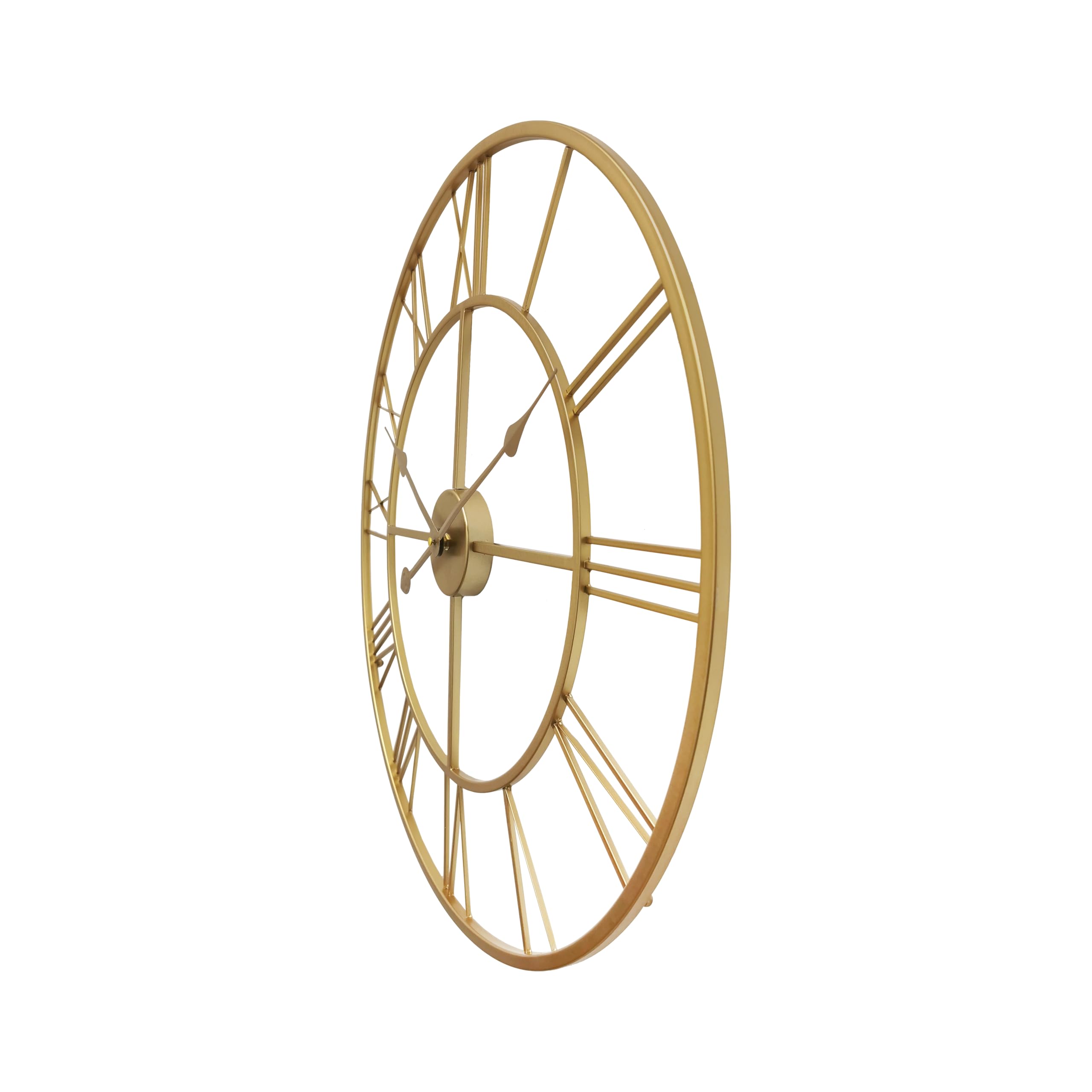 Technoline WT1618 - Reloj de Pared (60 cm, Metal, con números Romanos, Filigrana, Color Dorado