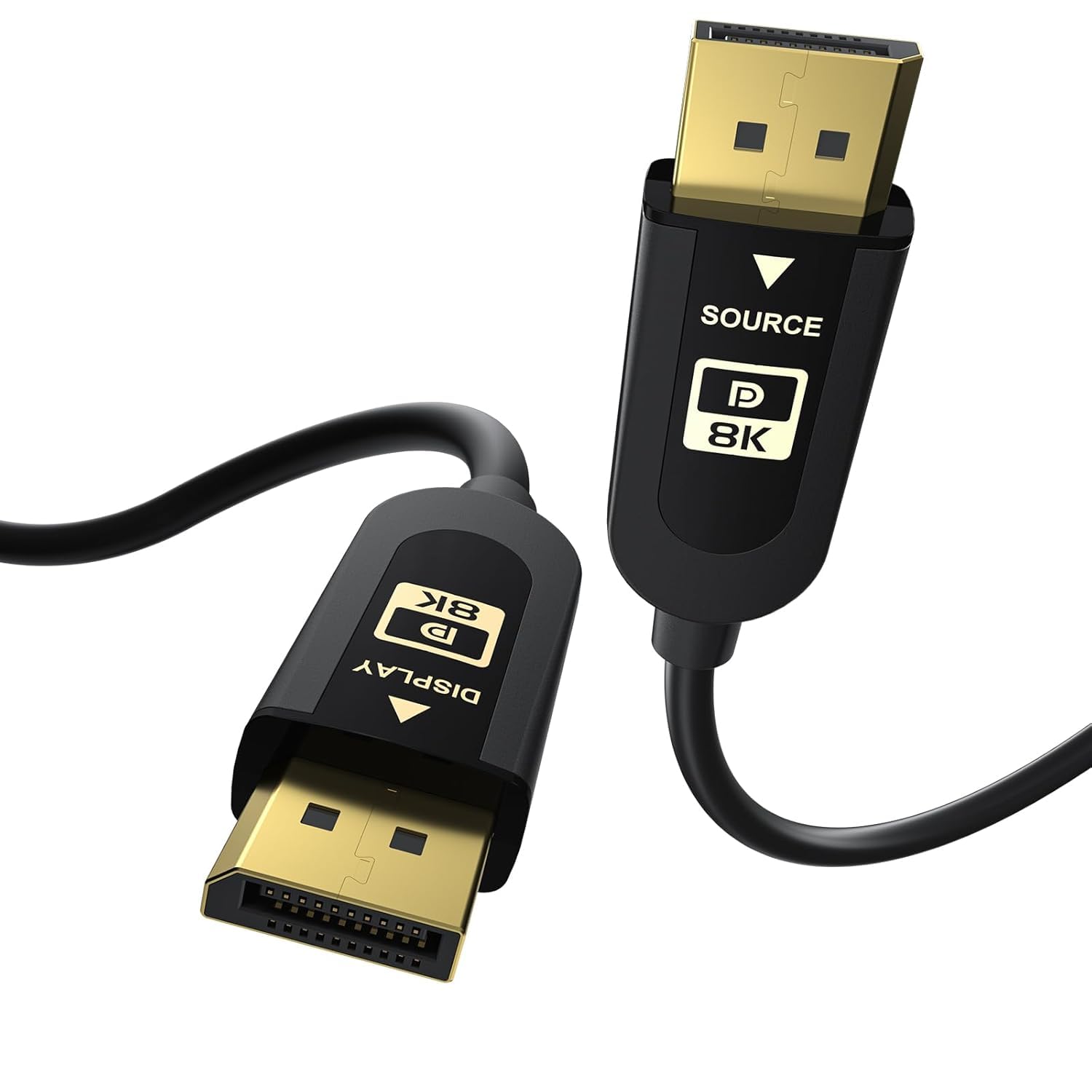 Kabel DisplayPort 2.1 DP2.1, 40 Gb/s, 20 m, do monitora 8K HDR, kompatybilny z 16K@30 Hz, 10K@30 Hz, 4K@165 Hz, HDR, HDCP 2.2, 3D, ARC