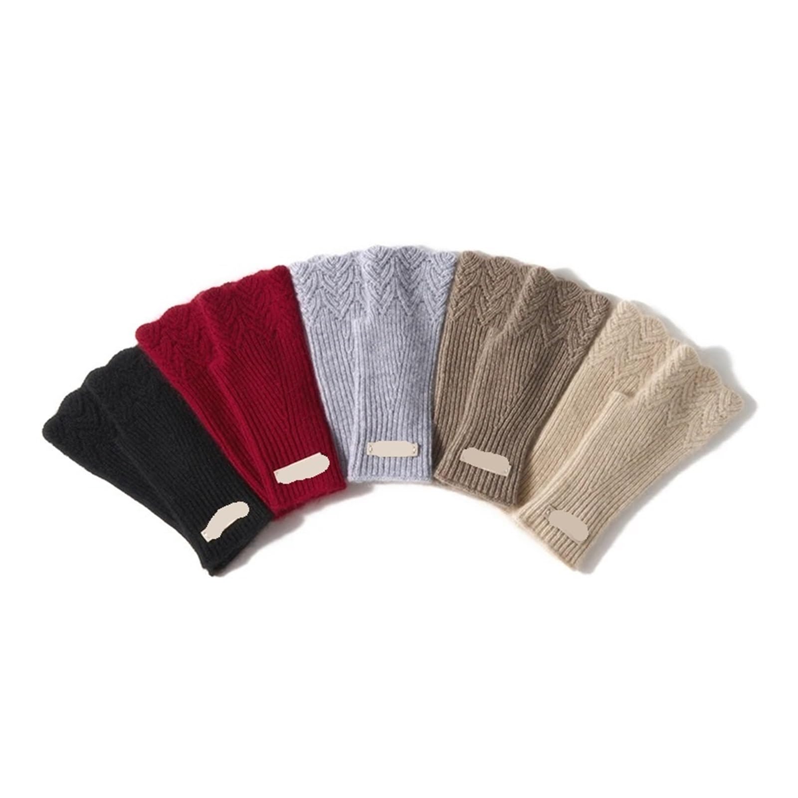 Generico Guanti Da Donna In Cashmere, Guanti Mezze Dita In Pizzo