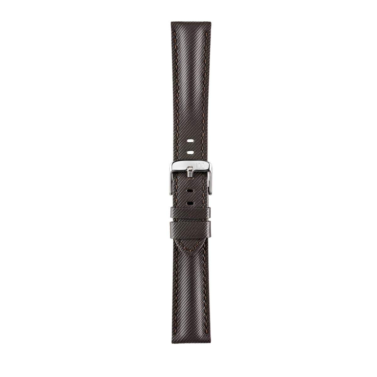 Morellato Bransoletka do zegarka uniseks, kolekcja sportowa, mod. Riding, z prawdziwej skóry wodoodporny - A01X4749797, brązowy, 24mm, wstążka