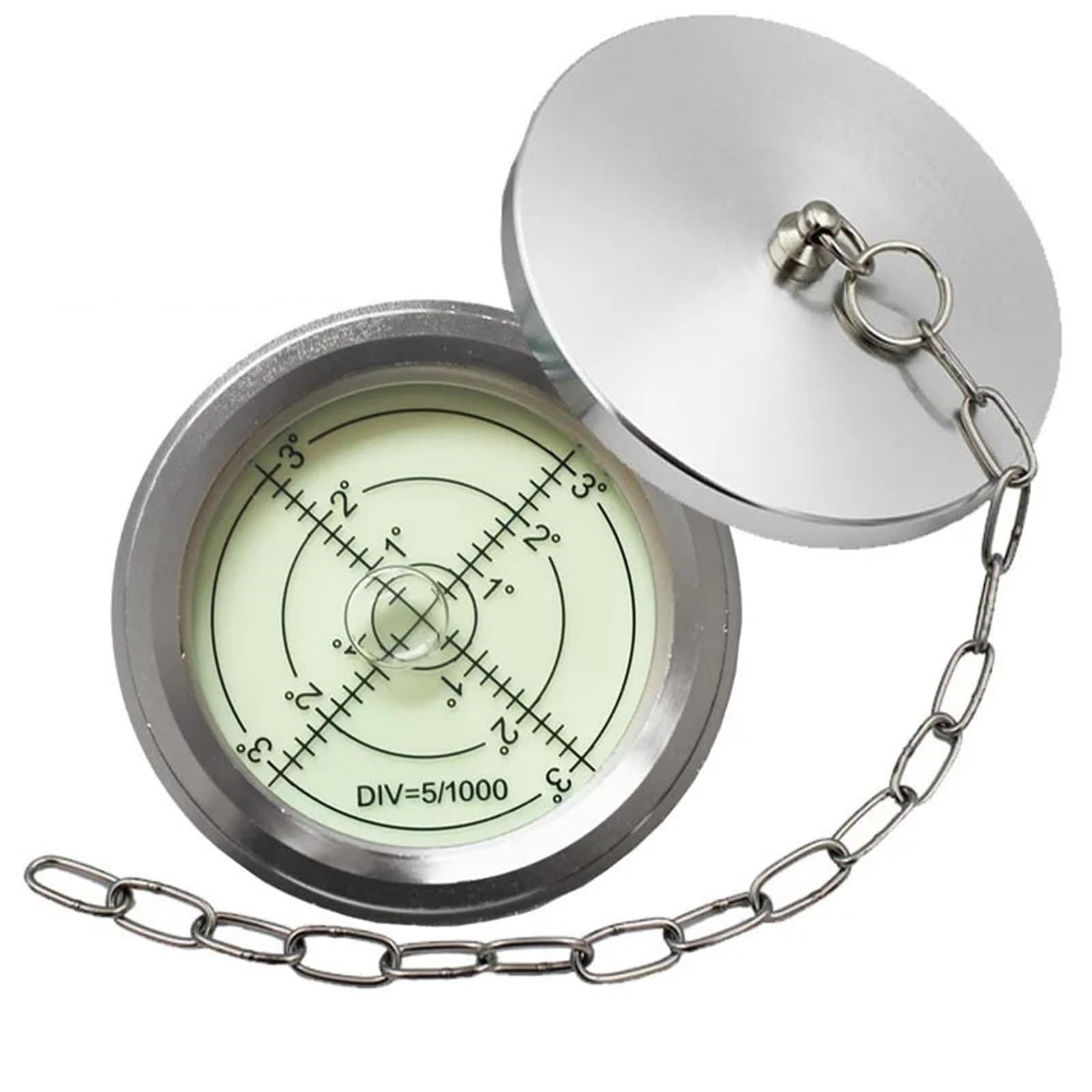 Mini poziomica Kable Metalowe okrągłe fiolki z poziomicą pokrywą ochronną 70x20mm Multicolor JYF15-7020(Luminous)