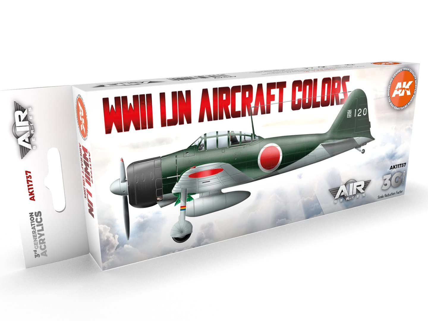 Ak Interactive AK11737 - WWII IJN Aircraft Colors Set 3G 8x17ml - New