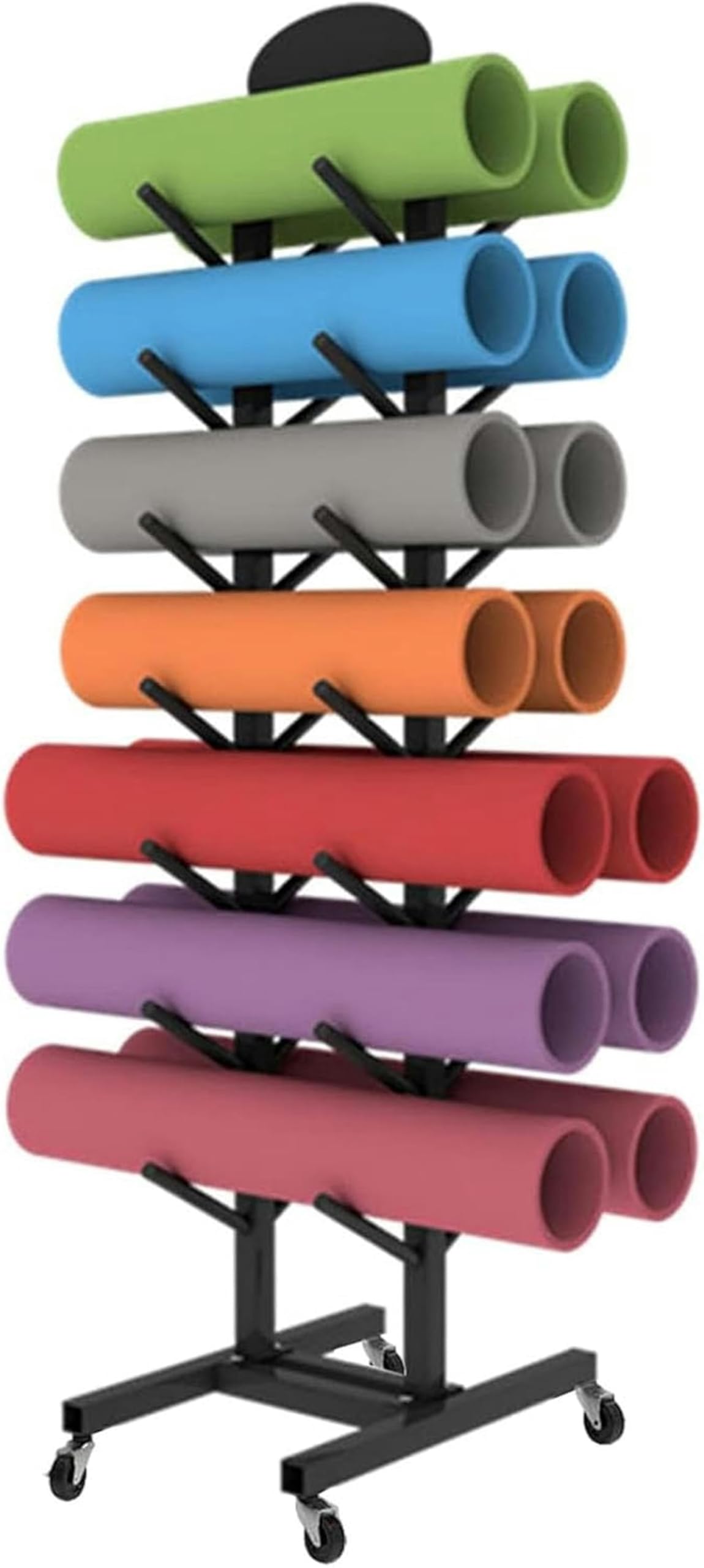 Estante para esterillas de yoga Lar: soporte de suelo con capacidad para 14 rodillos