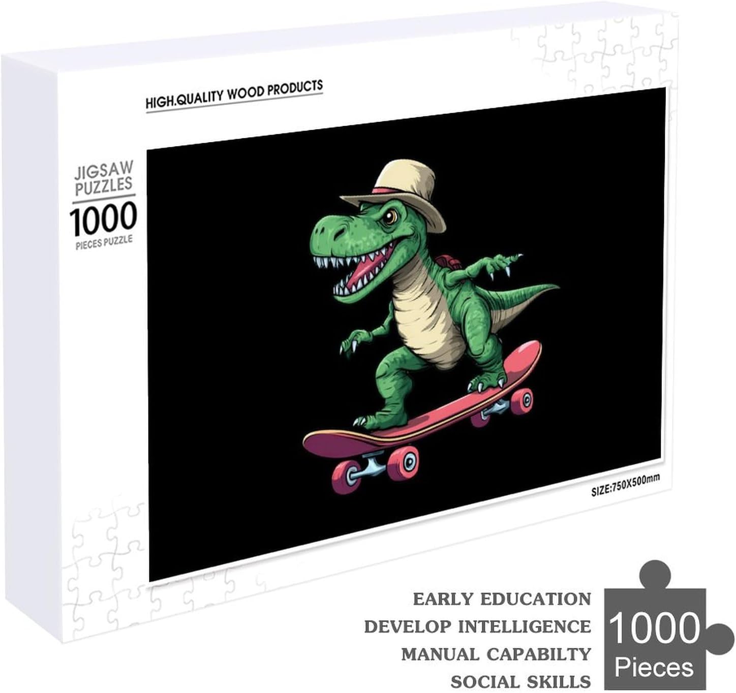 Funny Animal Dinosaur Puzzles for Adults 1000 PCS Wooden Jigsaw Puzzle Wall Decor Christmas