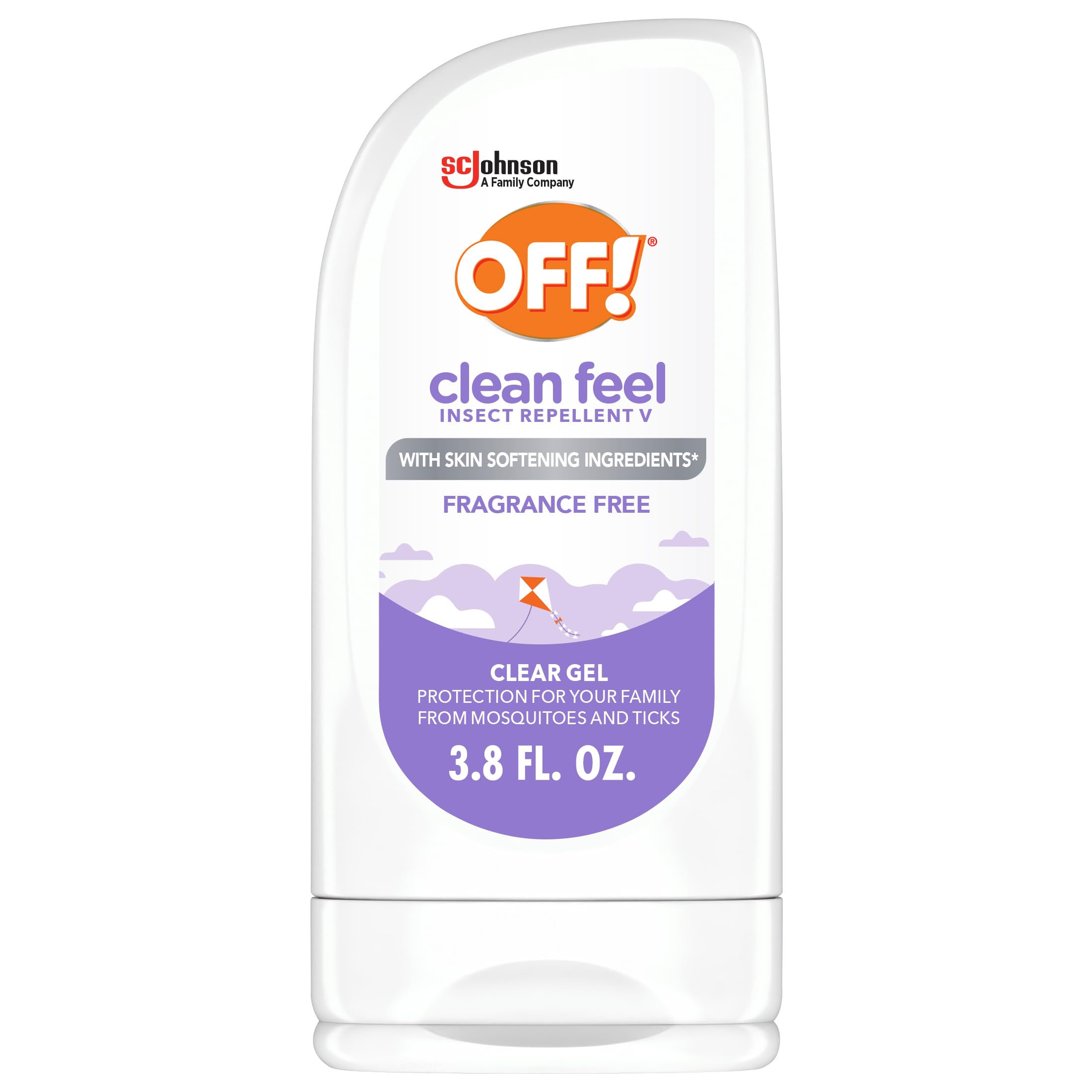 OFF! Clean Feel Insect Repellent Clear Gel with 20% Picaridin, Bug Repellent with Long Lasting Protection from Mosquitoes, Hydrating, 3.8 oz