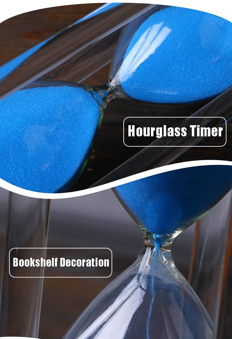 Reloj de arena, temporizador de arena, relojes de arena con arena 60 minutos 6.9x3.2 pulgadas Temporizador de reloj de arena de cristal transparente Herramienta de gestión del tiempo(Size:60 Minutes,C