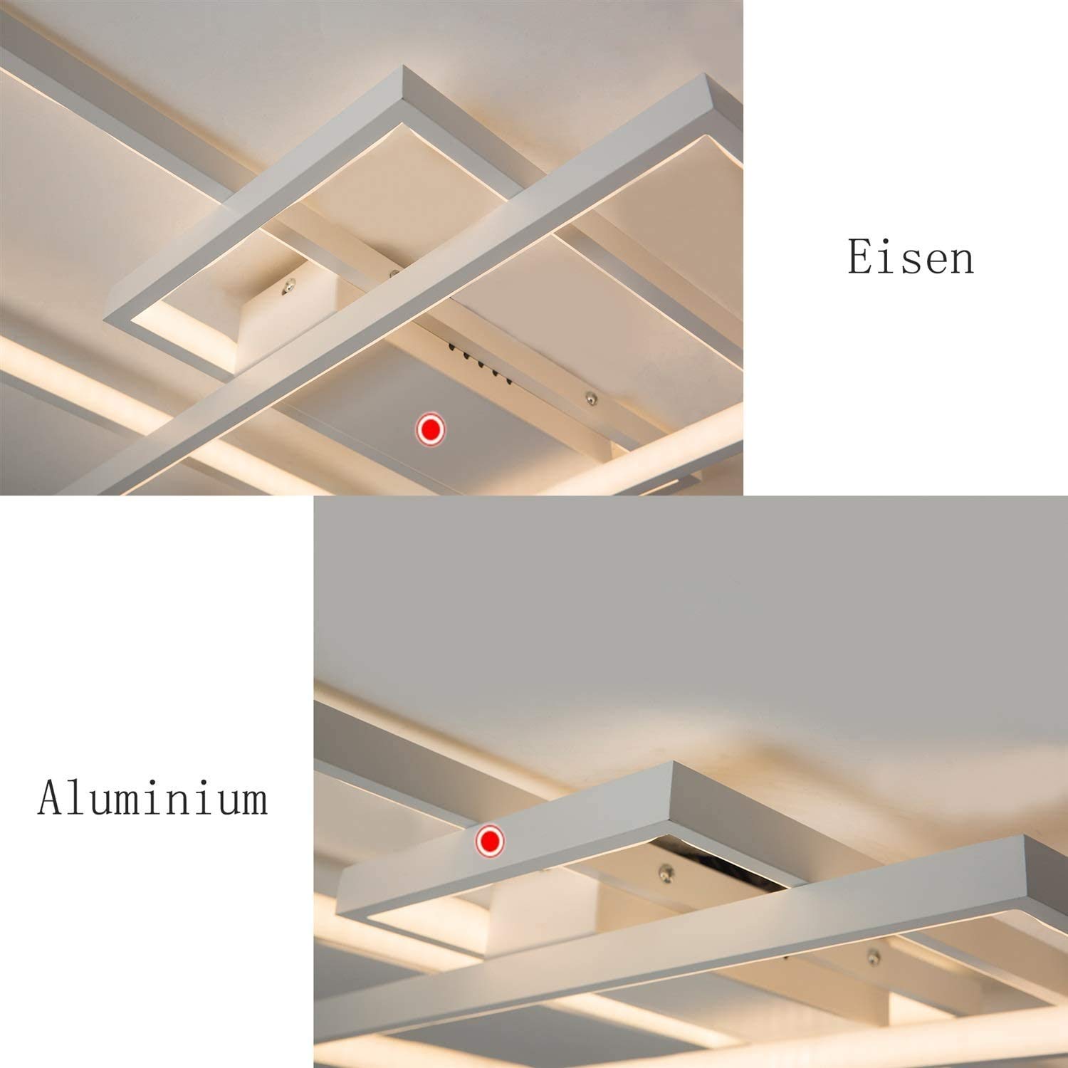 Plafonnier LED De Salon 140 W, Luminaire De Plafond LED Moderne à Intensité Variable Avec Télécommande, Plafonnier Ondulé En Aluminium Créatif, Lustre Pour Chambre à Coucher, Cuisine, 10 Têtes