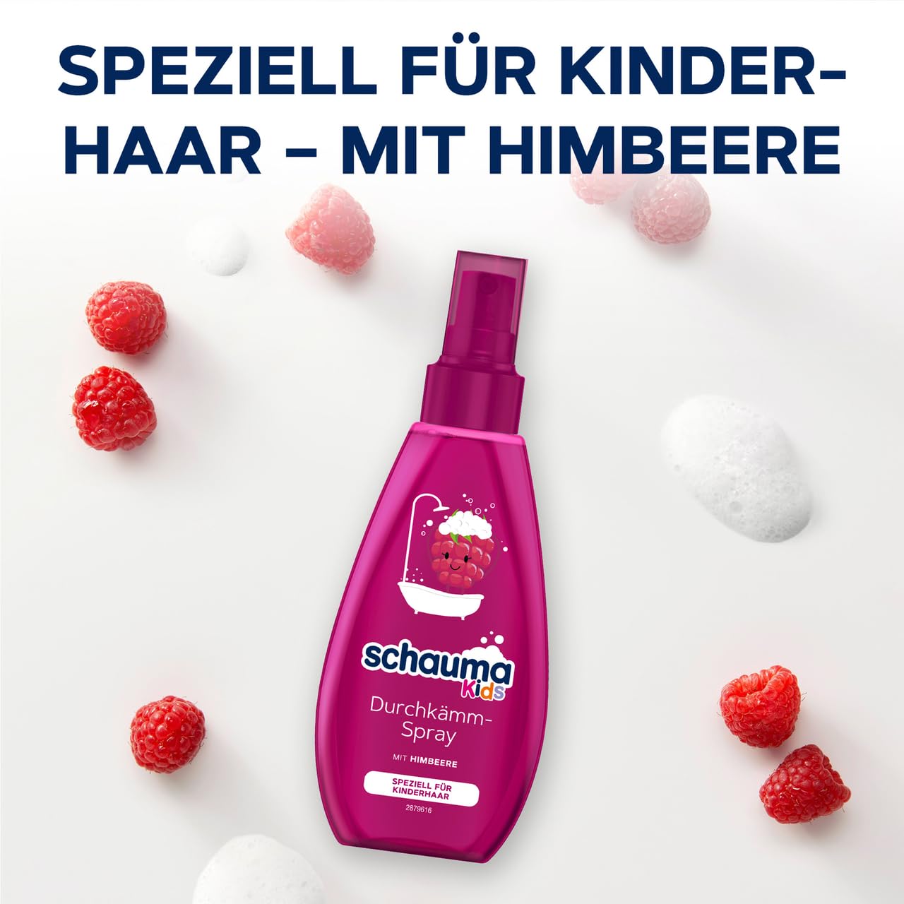Schauma Schwarzkopf Kids Spray démêlant Framboise (3 x 150 ml) Spray démêlant spécialement conçu pour les cheveux des enfants, pour un démêlage immédiat et des nœuds démêlés sans tirer