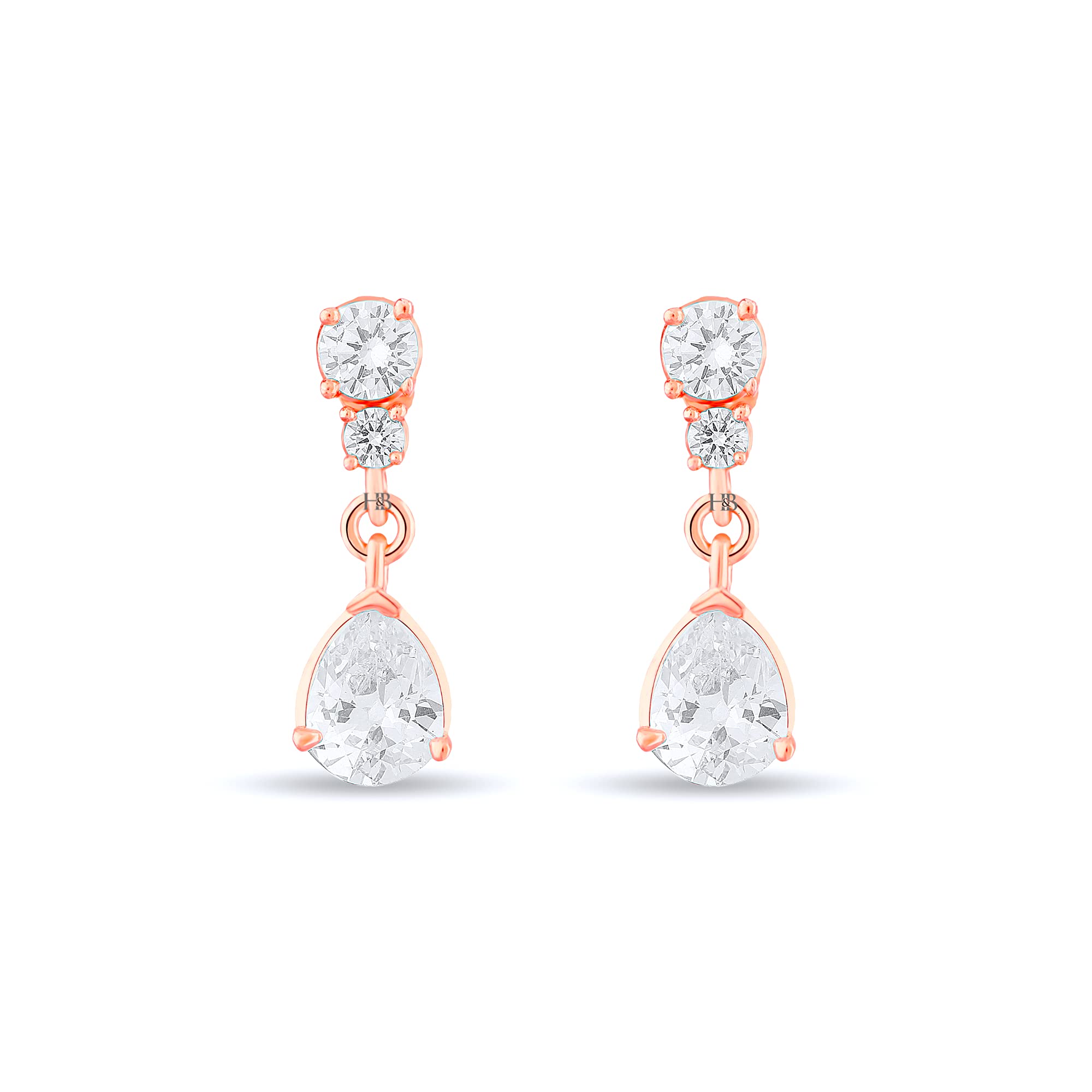 Hot And Bold Dangling Solitaire Diamond Drop & Dainty Rose Gold Plated Fashion Earring Styles. For Womens (B074MSCZ8Y) Amazon Price History, Amazon Price Tracker