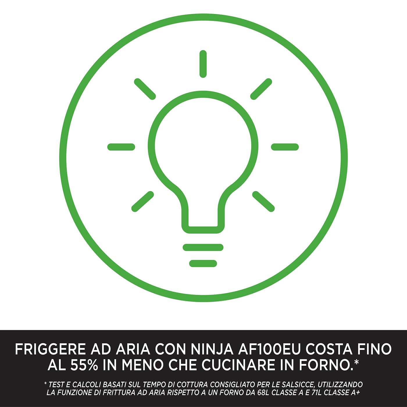 Ninja friggitrice ad aria, 3.8L, 4 in 1, digitale, cottura senza olio, frigge, arrostisce, disidrata, cestello antiaderente lavabile in lavastoviglie, 2-4 portate, grigio/nero, AF100EU
